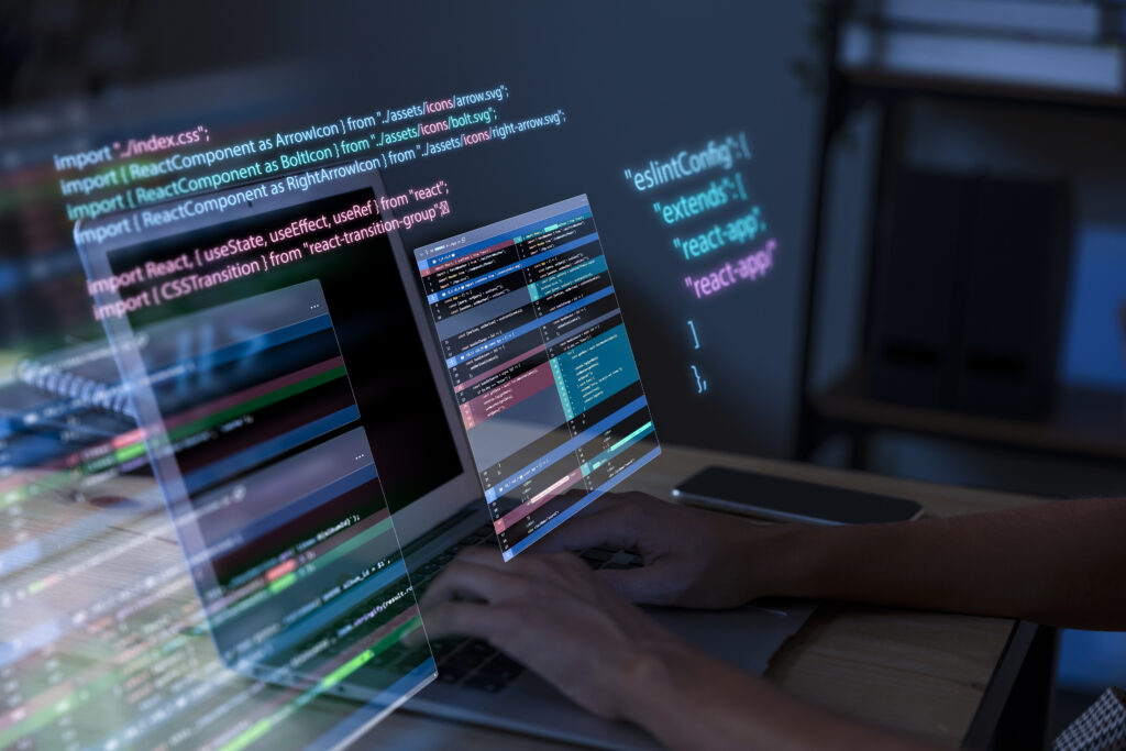 Código de programação sendo feito